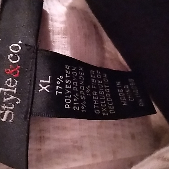 Style & co dressy off-white/cream beige top with 3/4 flaired sleeves, size XL. - Picture 5 of 7